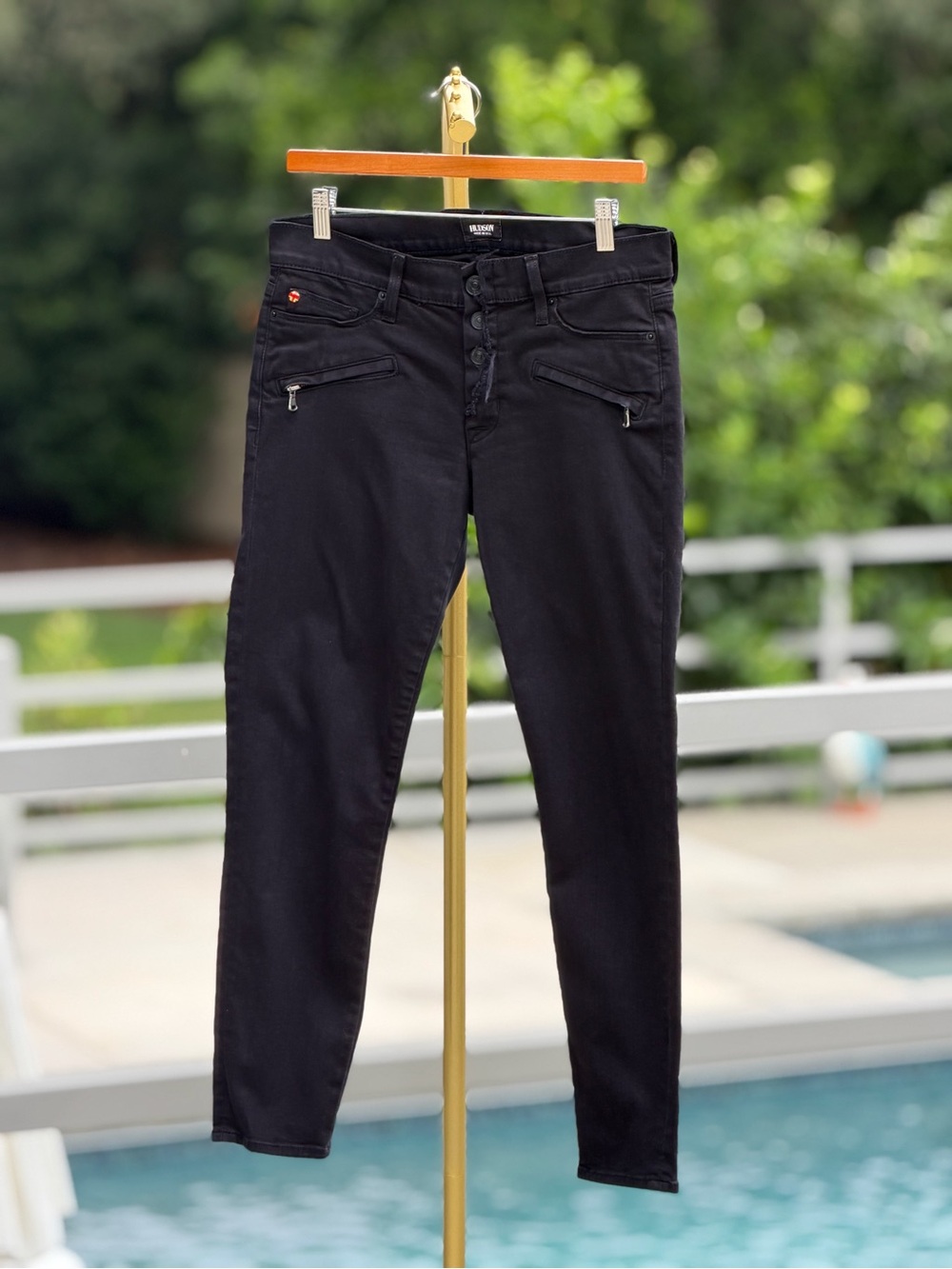 Hudson Jeans Black Skinny Button-Fly Women's Jeans